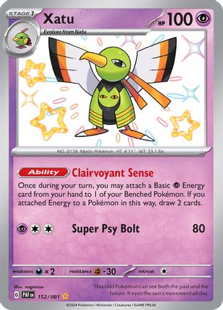 Xatu 152/091 - Holofoil SV Paldean Fates - Shiny Rare