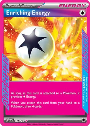 Enriching Energy 191/191 - Holofoil SV08 Surging Sparks - ACE SPEC Rare