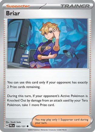 Briar 100/131 - Reverse Holofoil SV Prismatic Evolutions - Uncommon