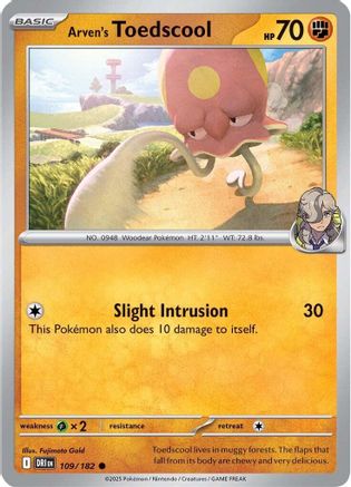 Arven's Toedscool 109/182 SV10 Destined Rivals - Common