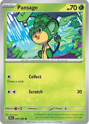 Pansage 004/086 SV Black Bolt - Common