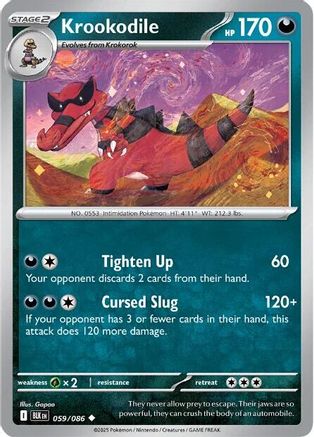 Krookodile 059/086 - Holofoil SV Black Bolt - Uncommon
