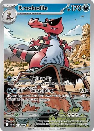 Krookodile 137/086 - Holofoil SV Black Bolt - Illustration Rare
