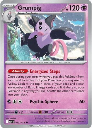 Grumpig 063/132 ME01 Mega Evolution - Uncommon