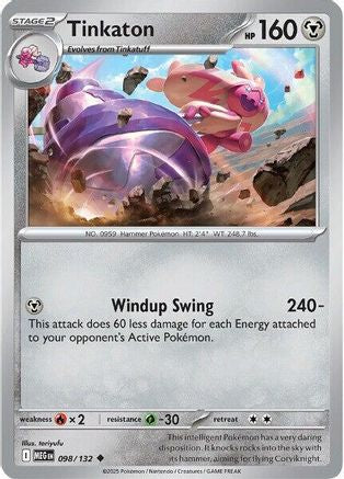 Tinkaton 098/132 - Reverse Holofoil ME01 Mega Evolution - Uncommon