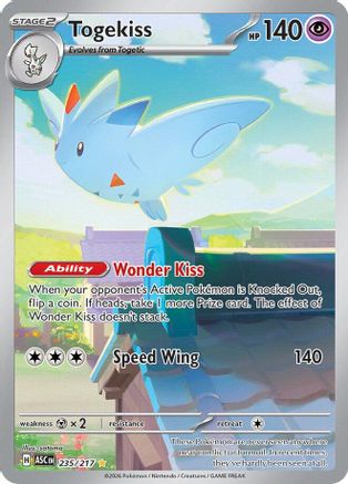 Togekiss 235/217 - Holofoil ME Ascended Heroes - Illustration Rare