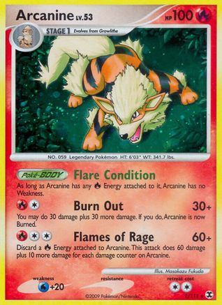 Arcanine 001 - Holofoil Rising Rivals - Holo Rare