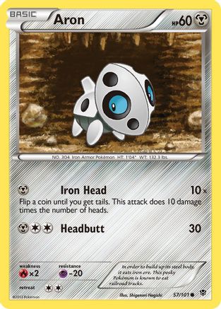 Aron 057/101 - Reverse Holofoil Plasma Blast - Common