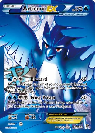 Articuno EX (Team Plasma) (132 Full Art) (Team Plasma) 132 - Holofoil Plasma Storm - Ultra Rare