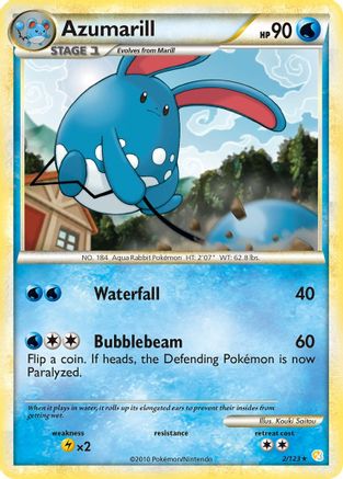 Azumarill 002 - Reverse Holofoil HeartGold SoulSilver - Holo Rare