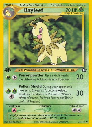 Bayleef (28) (28) 028/111 - 1st Edition Neo Genesis - Uncommon