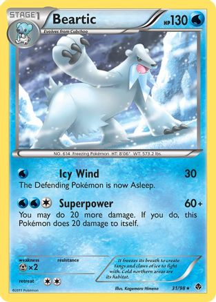 Beartic (31) (31) 031 - Reverse Holofoil Emerging Powers - Rare