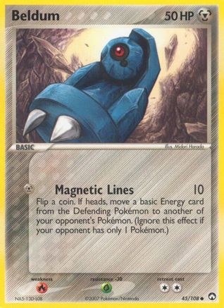 Beldum 045 - Reverse Holofoil Power Keepers - Common