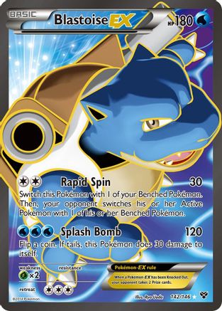 Blastoise EX (142 Full Art) (142 Full Art) 142 - Holofoil XY Base Set - Ultra Rare