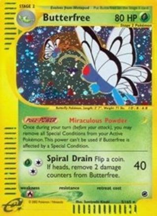 Butterfree (5) (5) 005 - Reverse Holofoil Expedition - Holo Rare