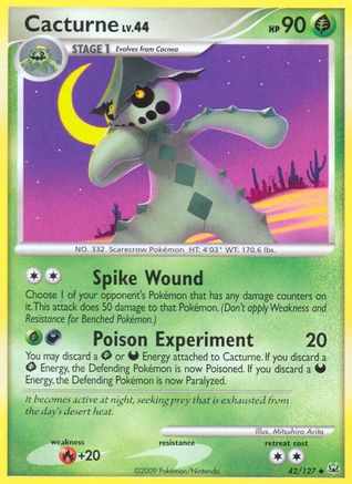 Cacturne 042 - Reverse Holofoil Platinum - Uncommon