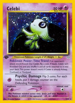 Celebi (3) (3) 003/64 - 1st Edition Holofoil Neo Revelation - Holo Rare