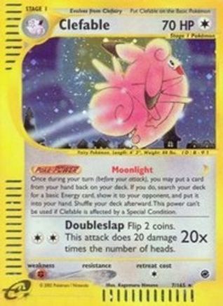 Clefable (7) (7) 007 - Reverse Holofoil Expedition - Holo Rare