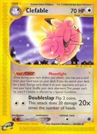 Clefable (41) (41) 041/165 - Reverse Holofoil Expedition - Rare