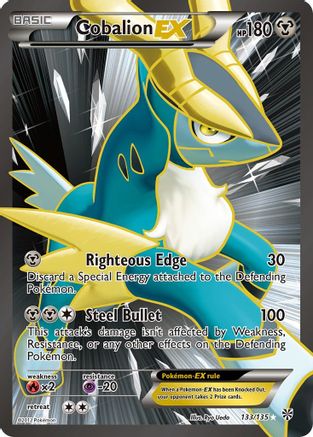 Cobalion EX (133 Full Art) (133 Full Art) 133 - Holofoil Plasma Storm - Ultra Rare