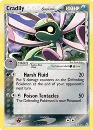 Cradily (Delta Species) 002 - Reverse Holofoil Holon Phantoms - Holo Rare