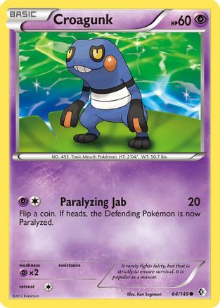Croagunk (64) (64) 064 - Reverse Holofoil Boundaries Crossed - Common