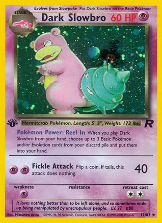 Dark Slowbro (12) (12) 012/82 - 1st Edition Holofoil Team Rocket - Holo Rare