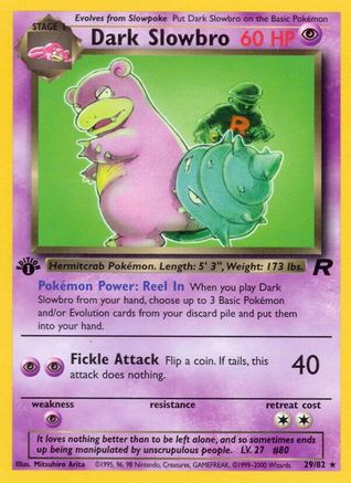 Dark Slowbro (29) (29) 029/82 - 1st Edition Team Rocket - Rare