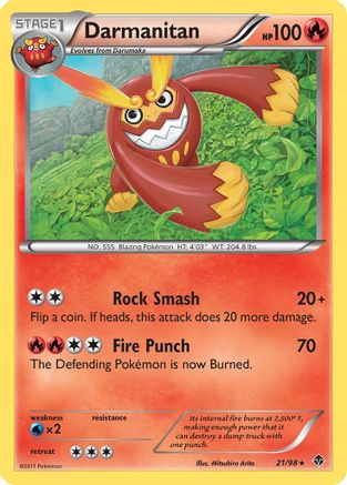 Darmanitan 021 - Reverse Holofoil Emerging Powers - Rare