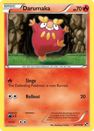 Darumaka (24) (24) 024 - Reverse Holofoil Black and White - Uncommon