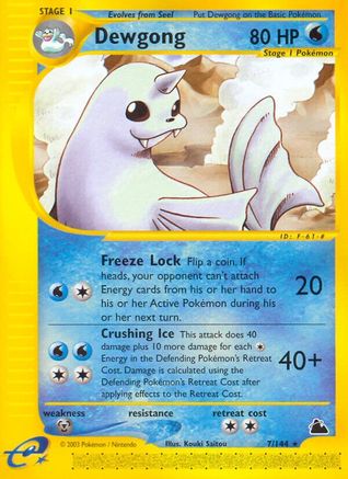 Dewgong (7) (7) 007 Skyridge - Rare