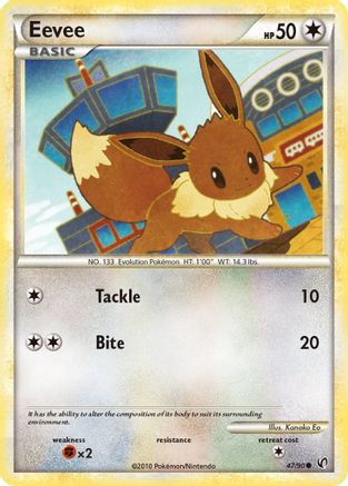 Eevee (47) (47) 047/90 - Reverse Holofoil Undaunted - Common
