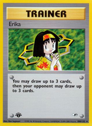 Erika (100) (100) 100/132 - 1st Edition Gym Heroes - Rare
