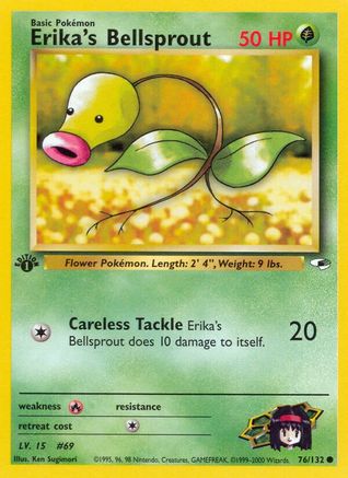 Erika's Bellsprout (76) (76) 076/132 - 1st Edition Gym Heroes - Common
