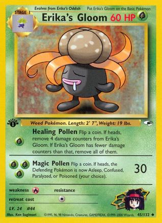 Erika's Gloom (45) (45) 045/132 - 1st Edition Gym Heroes - Uncommon