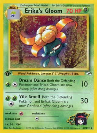 Erika's Gloom (46) (46) 046/132 - 1st Edition Gym Heroes - Uncommon