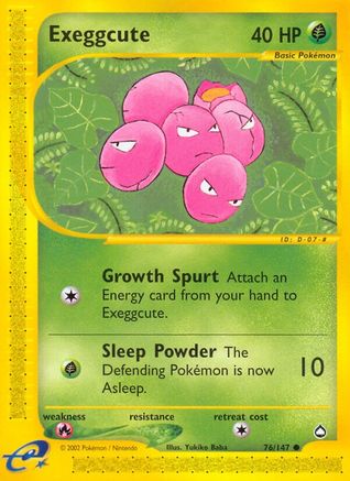 Exeggcute (76) (76) 076/147 - Reverse Holofoil Aquapolis - Common