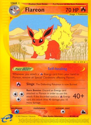 Flareon (8) (8) 008 Skyridge - Rare