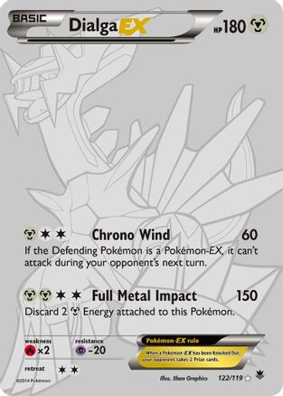 Dialga EX (122 Secret Rare) (122 Secret Rare) 122 - Holofoil XY Phantom Forces - Secret Rare
