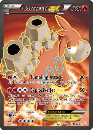 Camerupt EX (146 Full Art) (146 Full Art) 146 - Holofoil XY Primal Clash - Ultra Rare
