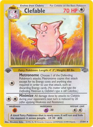 Clefable (17) (17) 017/64  - 1st Edition Jungle - Rare