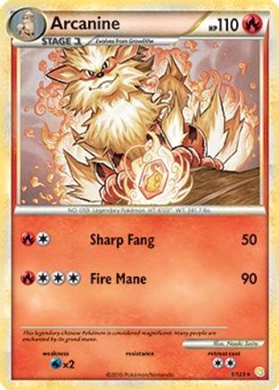 Arcanine (HeartGold & SoulSilver) 001/123  Deck Exclusives - Rare
