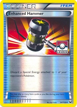 Enhanced Hammer (Pokemon League) 094/108  - Reverse Holofoil League & Championship Cards - Promo