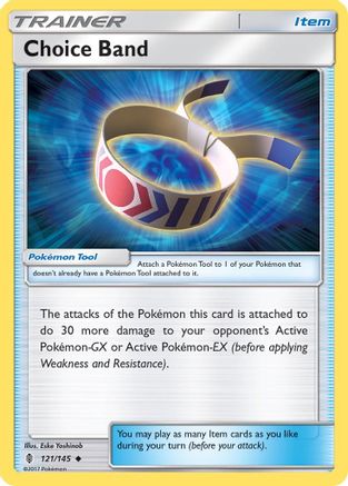 Choice Band 121/145  - Reverse Holofoil SM  Guardians Rising - Uncommon