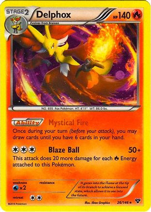 Delphox (Cosmos Holo) 026/146  - Holofoil Blister Exclusives - Promo