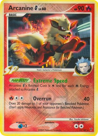 Arcanine G (League Promo) 015/147  - Reverse Holofoil League & Championship Cards - Promo