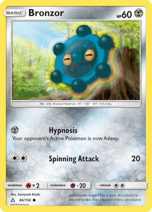 Bronzor 086/156  SM  Ultra Prism - Common