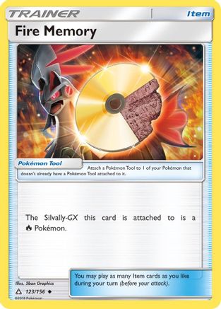 Fire Memory 123  - Reverse Holofoil SM  Ultra Prism - Uncommon