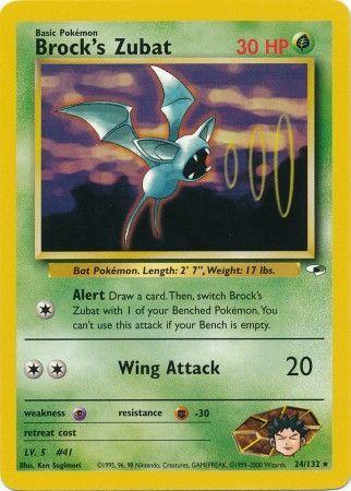 Brock's Zubat (24) (24) 024/132  - Unlimited Gym Heroes - Rare