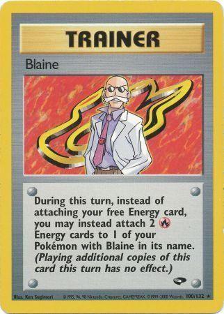 Blaine (100) (100) 100/132  - Unlimited Gym Challenge - Rare